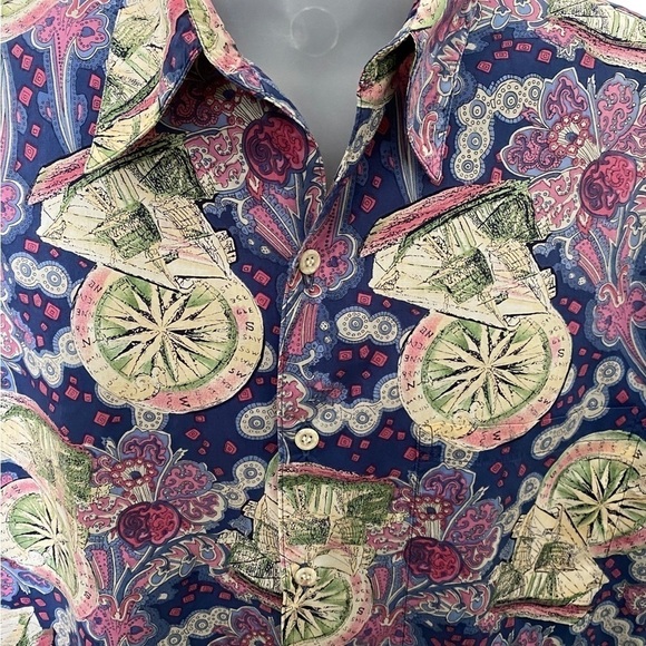 REYN SPOONER Hawaiian Tradition Aloha Collared Shirt Men L Large - Picture 2 of 5